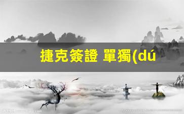 捷克簽證 單獨(dú)辦理簽證(捷克簽證需要什么材料)